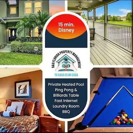 5Br Home 15 Min To Disney Pool Clubhouse & Gym